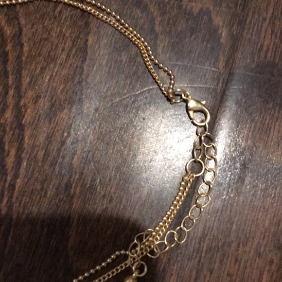 Gold Heart & Feather Layered Necklace - Picture 7 of 7